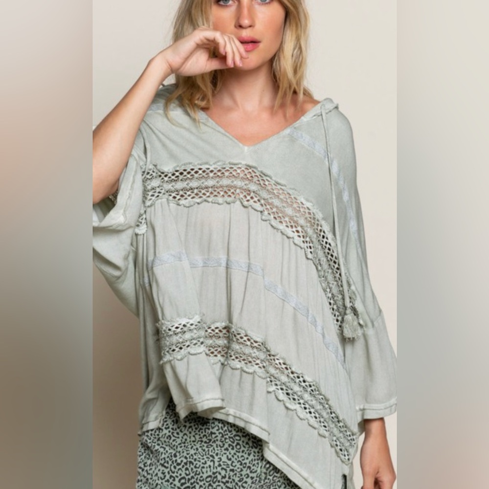 POL Oversized Lace Shirt
